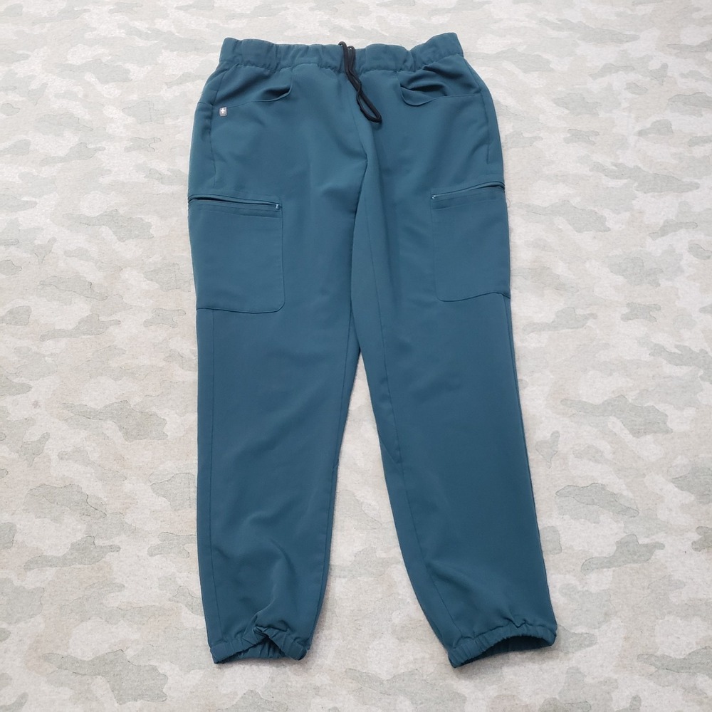 Figs Teal Drawstring Track Joggers